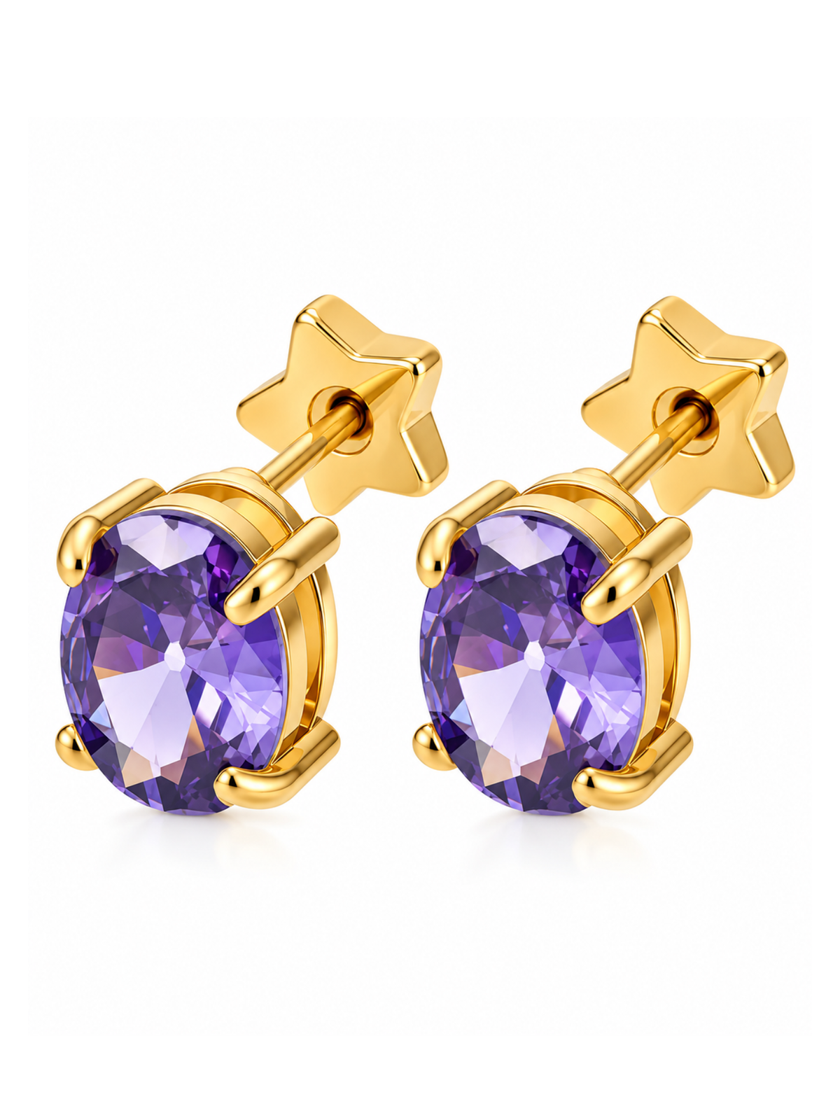 Lady Emerald Ohrstecker | Bridgerton lila