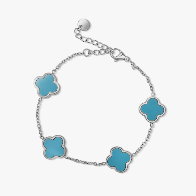 Clover Ice Blue Armband