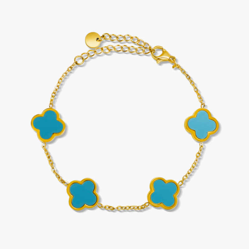 Clover Ice Blue Armband