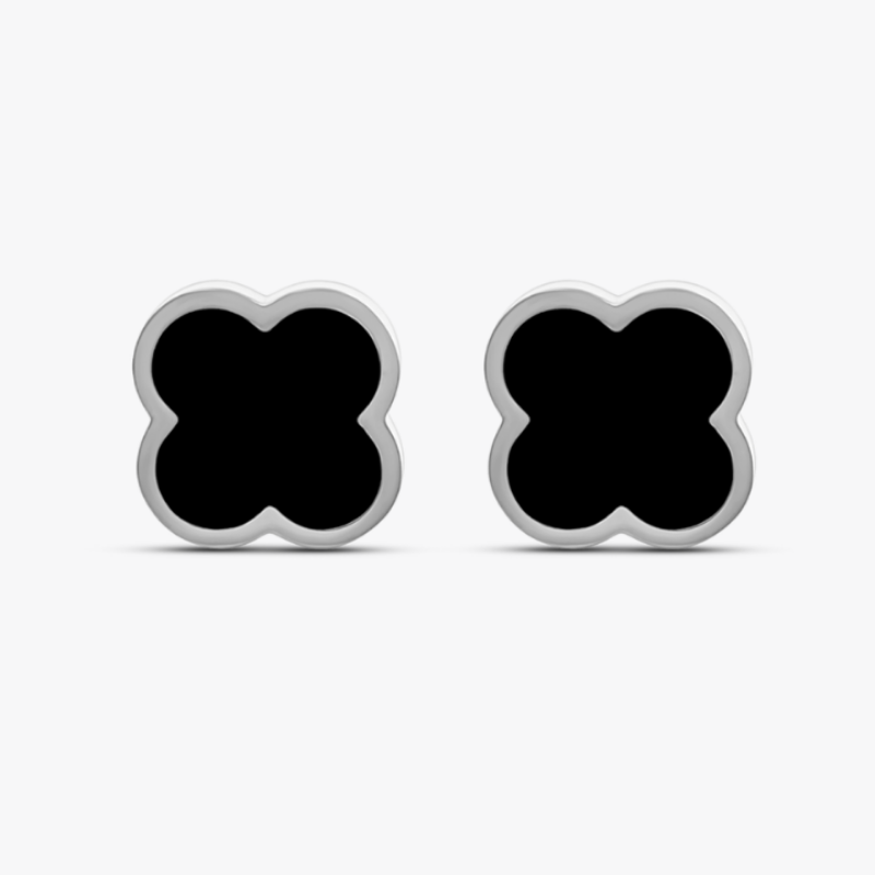 Clover Black Ohrstecker