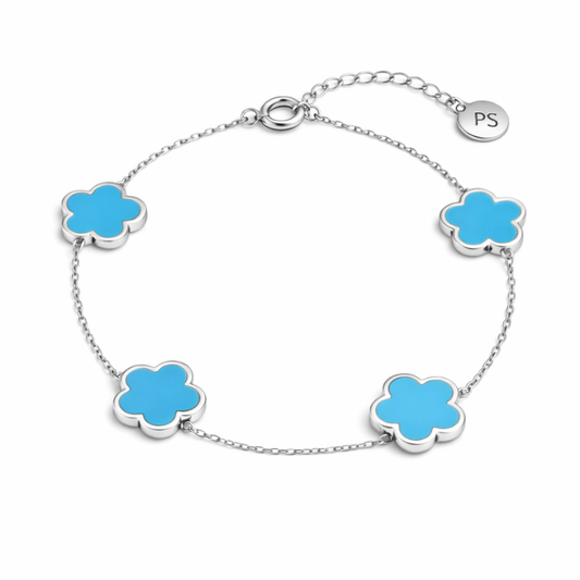Clover Ice Blue Armband