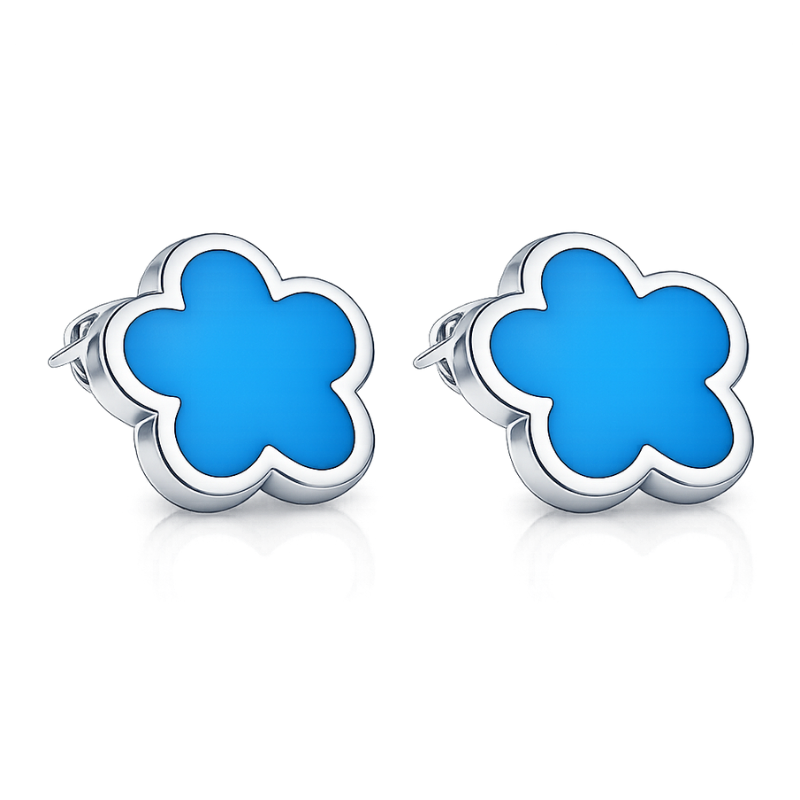 Clover Ice Blue Ohrstecker