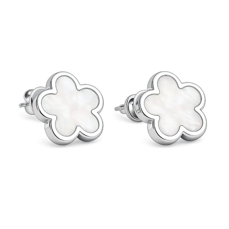 Clover Perlmutt White Ohrstecker