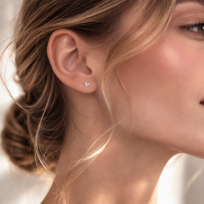 Luna Heart Ohrstecker 925 Silber | Bridgerton