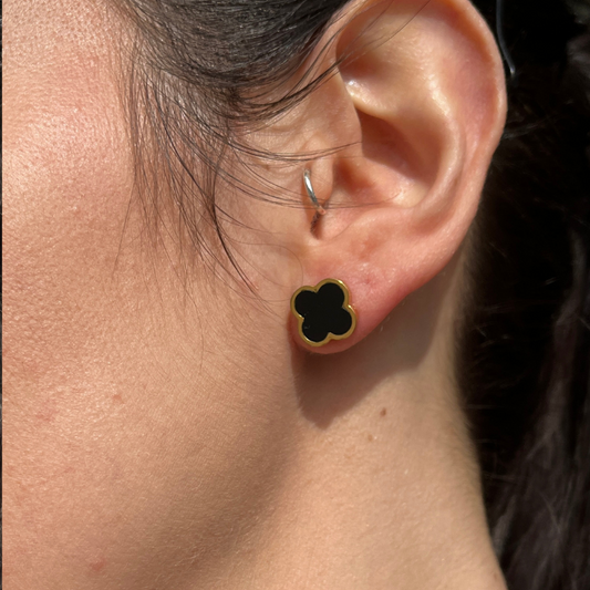 Clover Black Ohrstecker