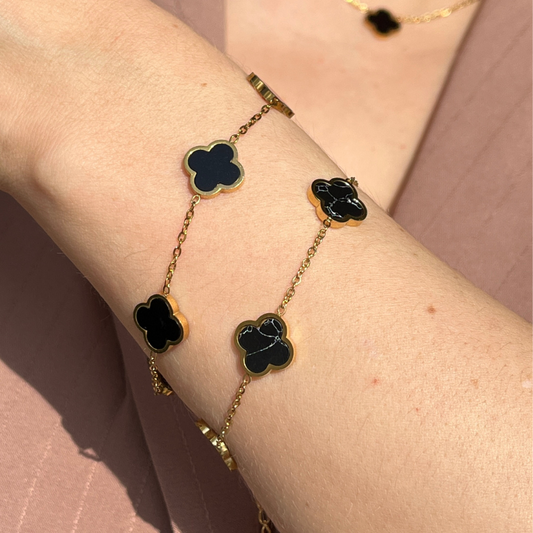 Clover Marmor Black Armband