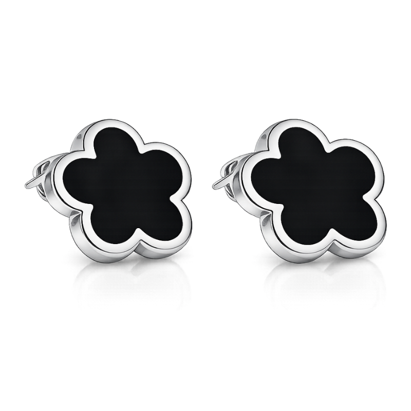 Clover Black Ohrstecker