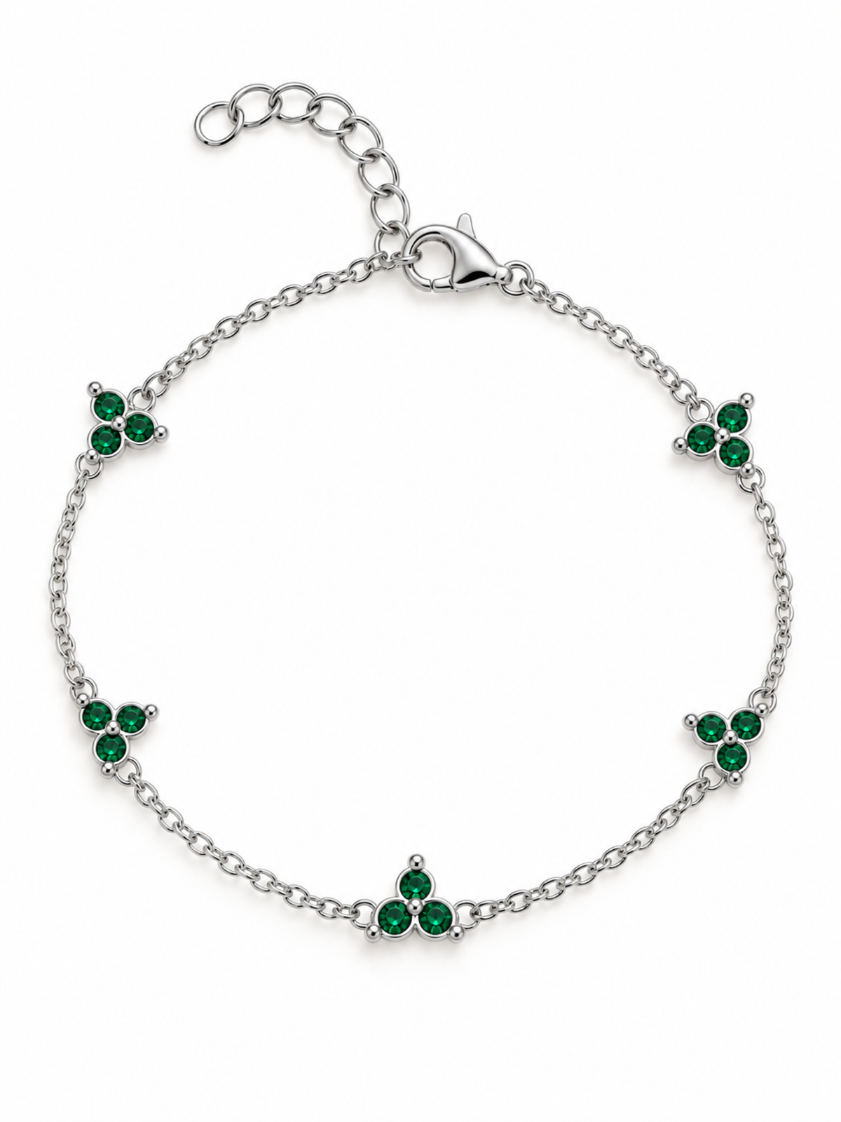 Clover Mini Armband Silber