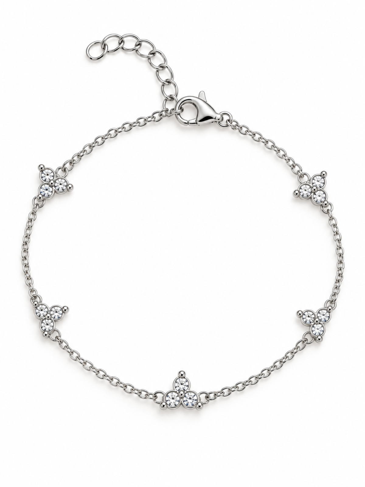 Clover Mini Armband Silber