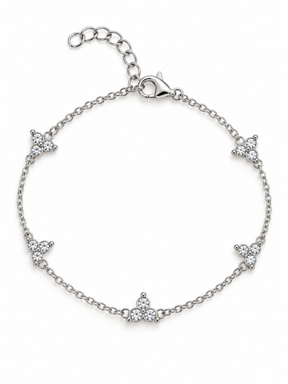 Clover Mini Armband Silber