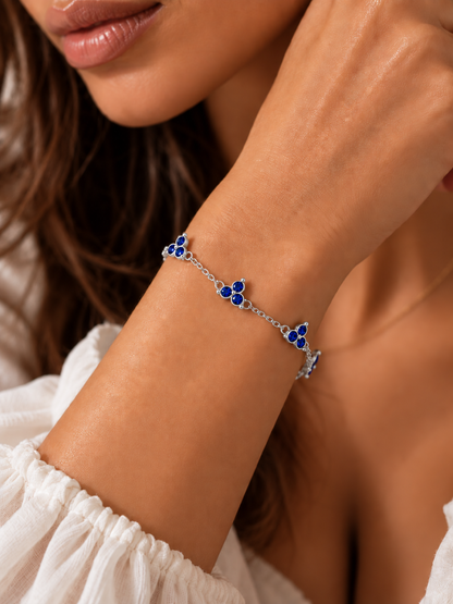 Clover Mini Armband Silber