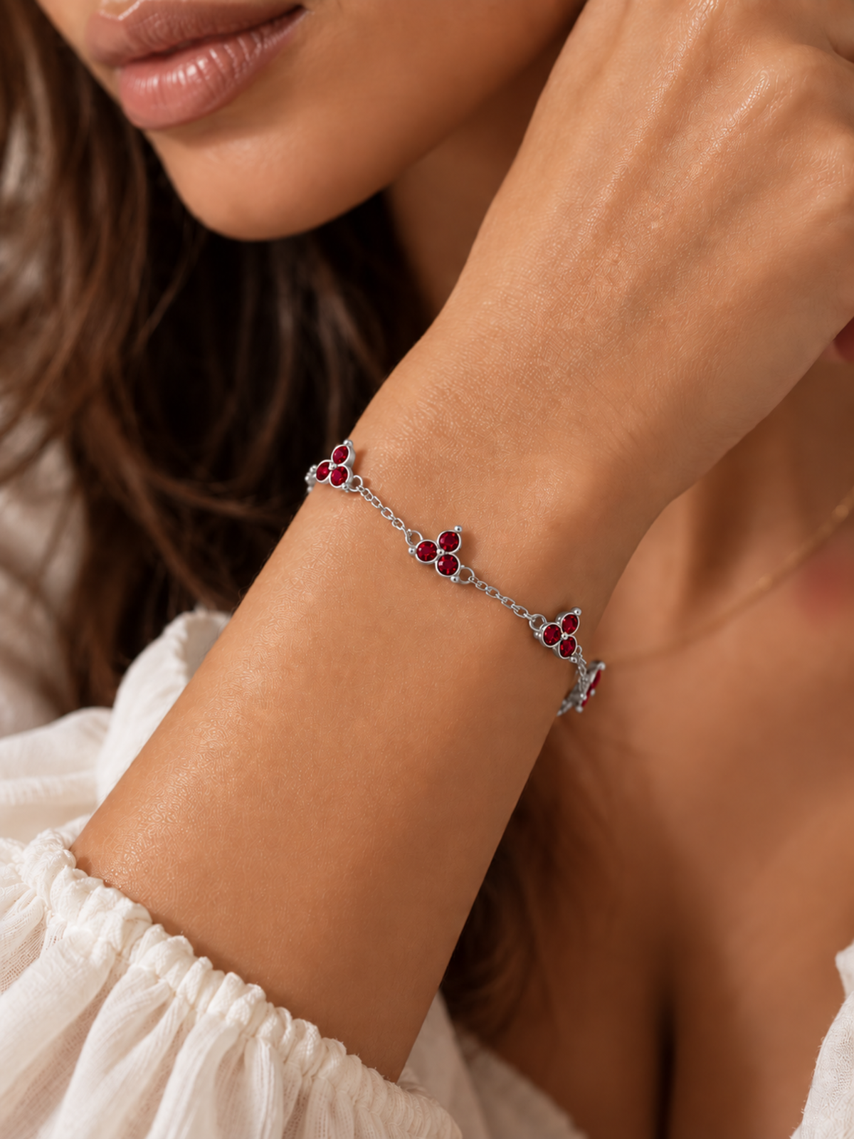 Clover Mini Armband Silber