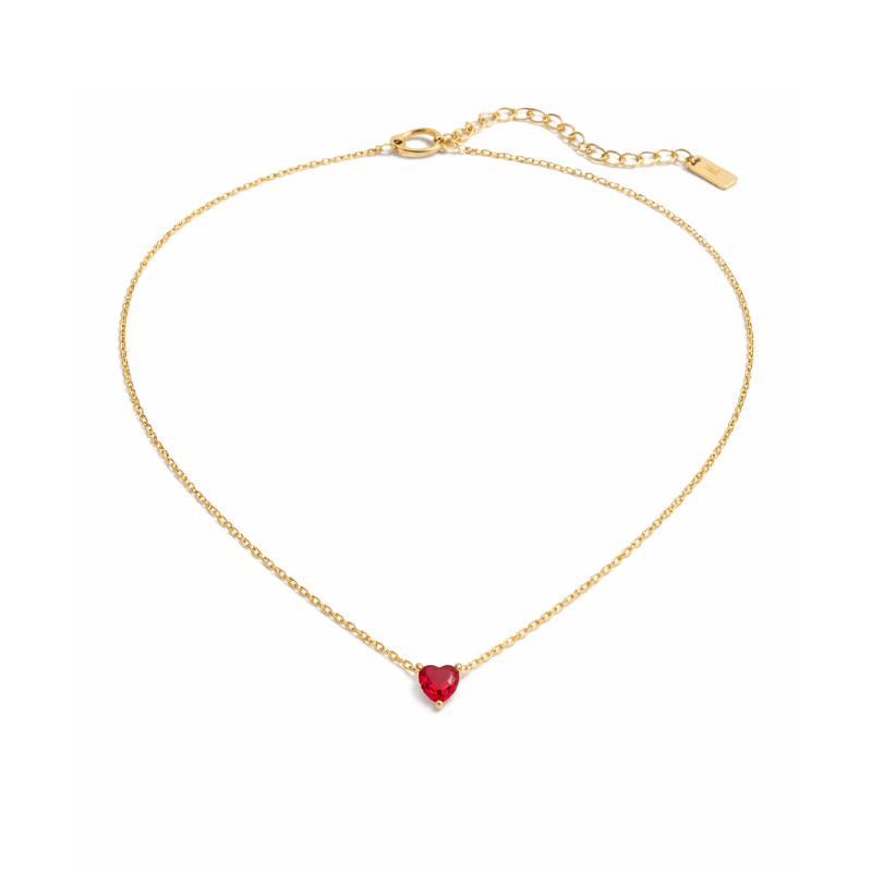 Birthstone Heart Halskette