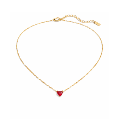 Birthstone Heart Halskette