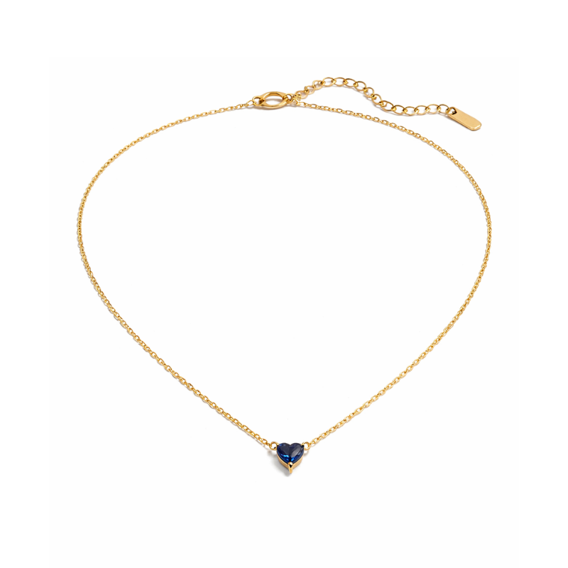 Birthstone Heart Halskette