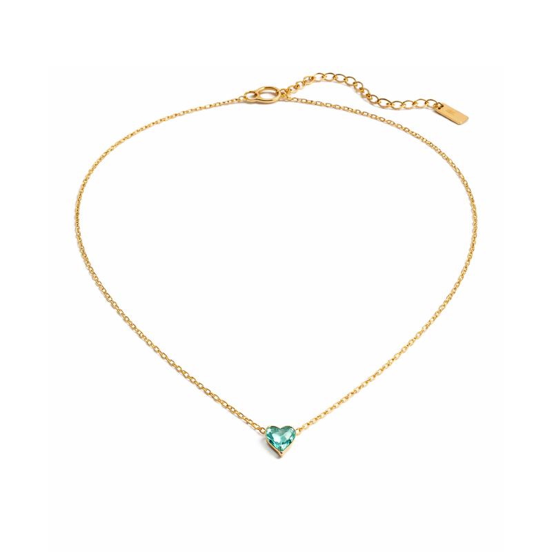 Birthstone Heart Halskette