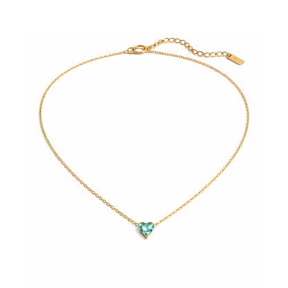 Birthstone Heart Halskette
