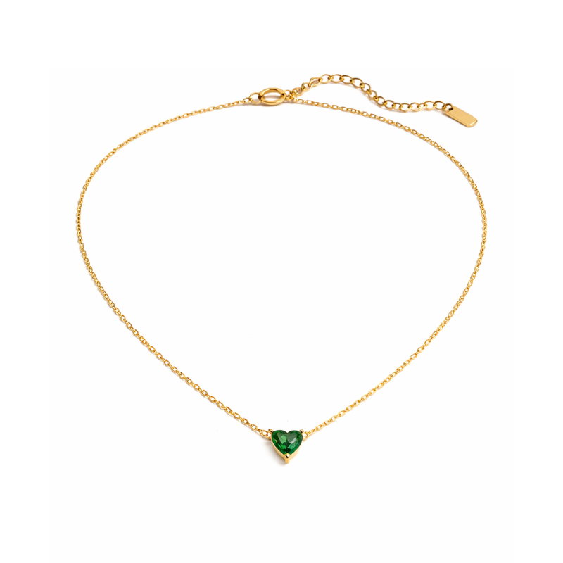 Birthstone Heart Halskette