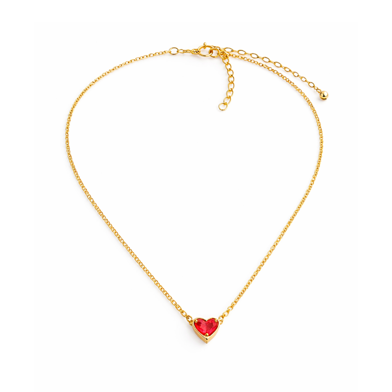 Birthstone Heart Halskette