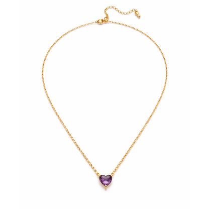 Birthstone Heart Halskette