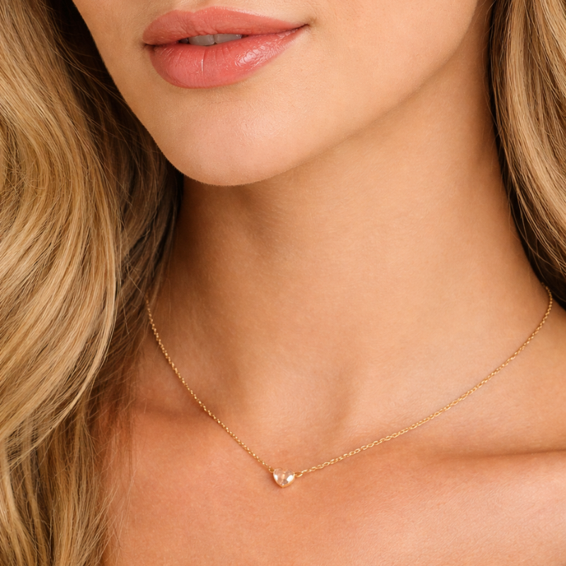 Birthstone Heart Halskette