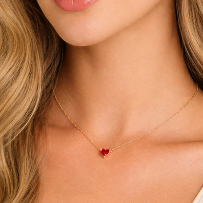 Birthstone Heart Halskette