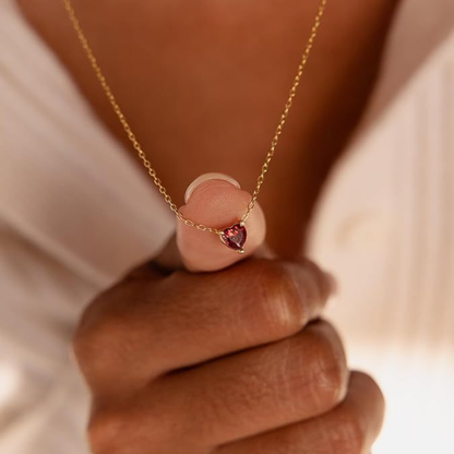 Birthstone Heart Halskette