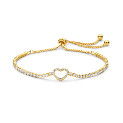 Iced Out Pure Love Tennisarmband 925 Silber