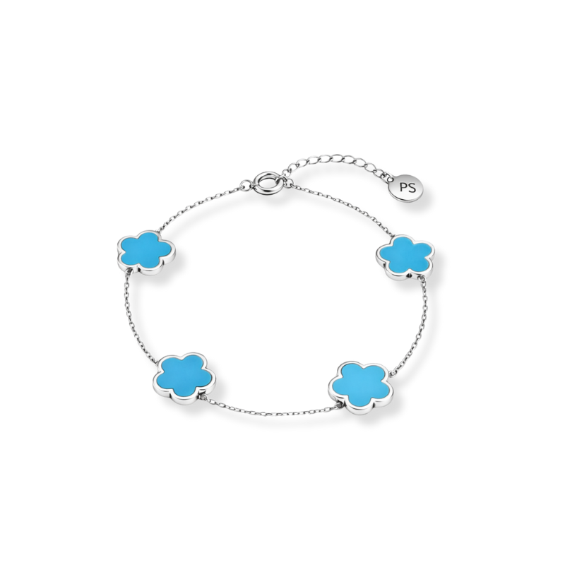 Clover Ice Blue Armband