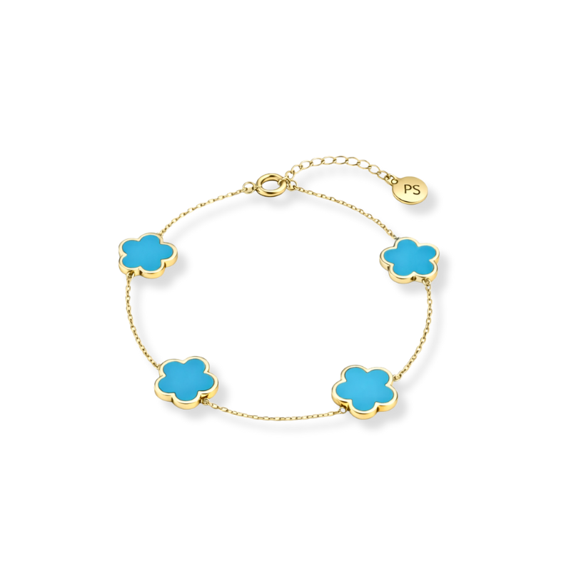 Clover Ice Blue Armband