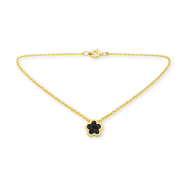 Clover Black Marmor Halskette