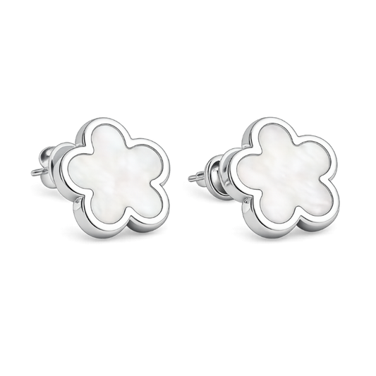 Clover Perlmutt White Ohrstecker