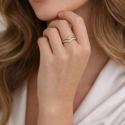 Luna Duo Ring 925 Silber | Bridgerton