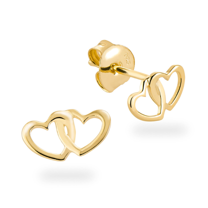 Twin Hearts Ohrstecker 925 Silber