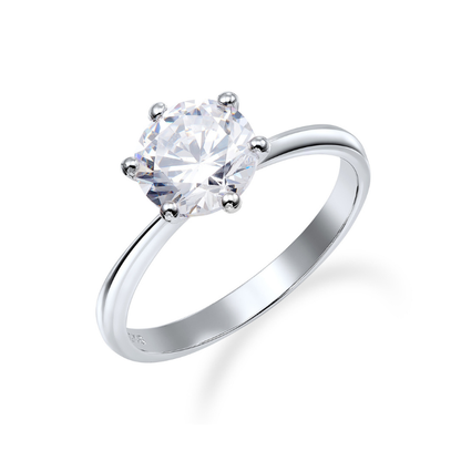 Pure Solitär Ring 925 Silber | Bridgerton