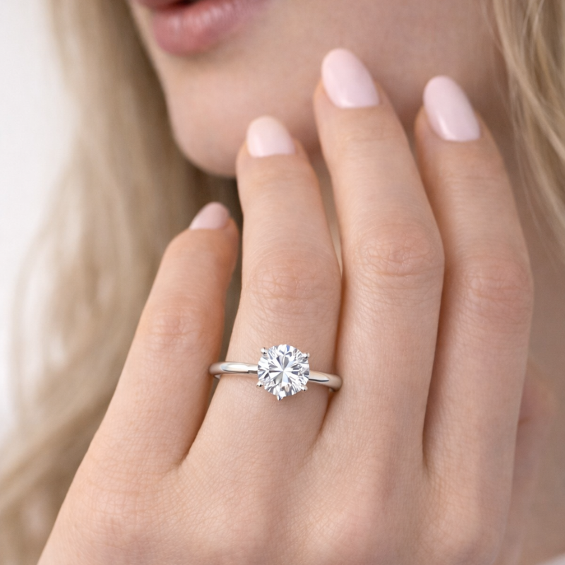 Pure Solitär Ring 925 Silber | Bridgerton