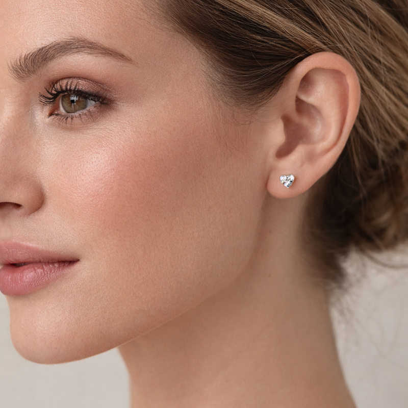 Luna Heart Ohrstecker 925 Silber | Bridgerton