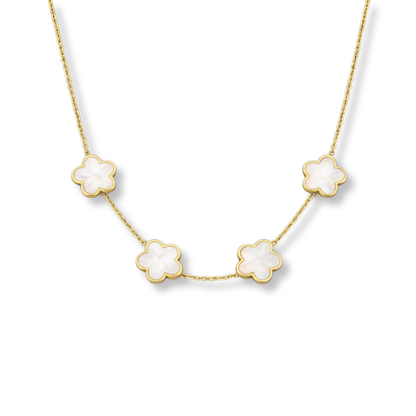 Clover Four White Halskette