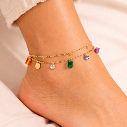 Rainbow Fußkette | Bridgerton