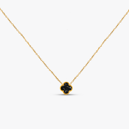 Clover Black Marmor Halskette